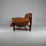 Mole sofa in leather by Sergio Rodrigues. 1960s Made in Brazil