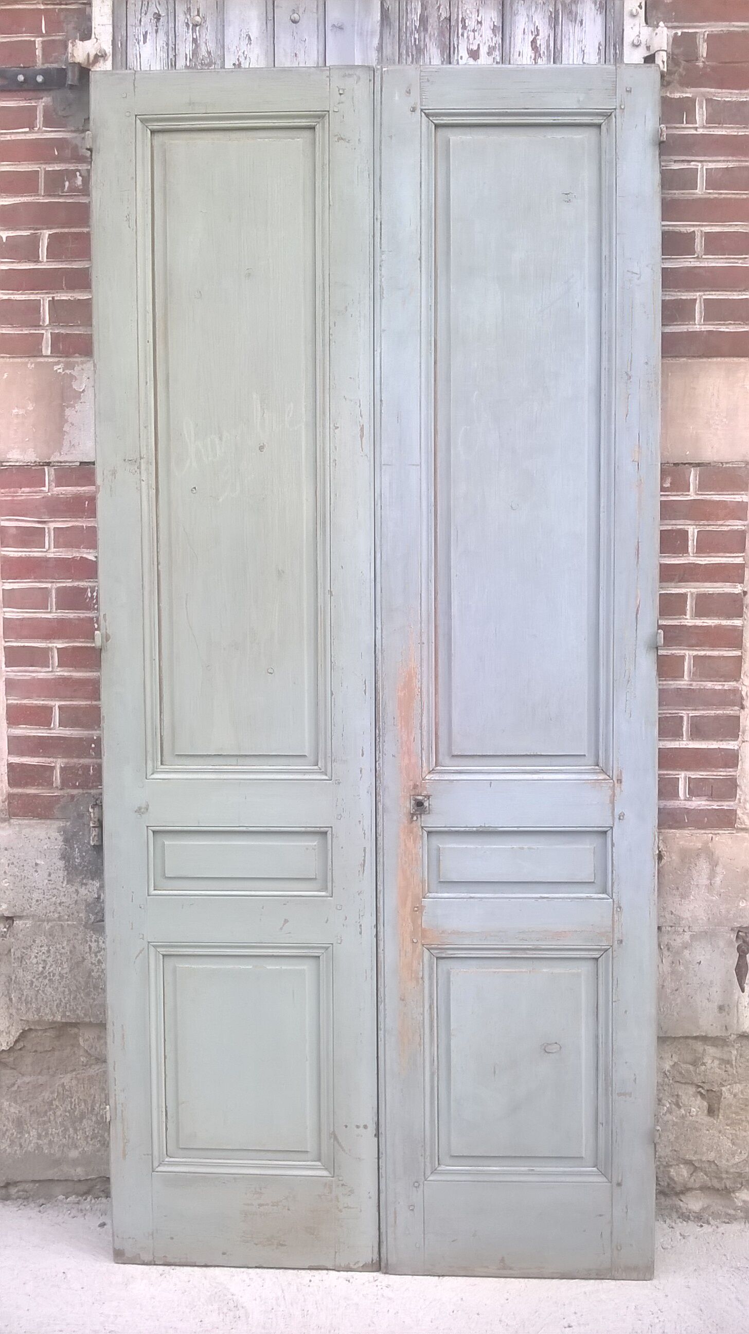 Set of 2 molded old communication doors
