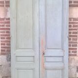 Ensemble de 2 portes de communication ancienne moulurée