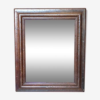 Old vintage mirror with wooden frame 39x33 cm