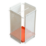 Modernist perforated metal umbrella stand from the 60s/70s