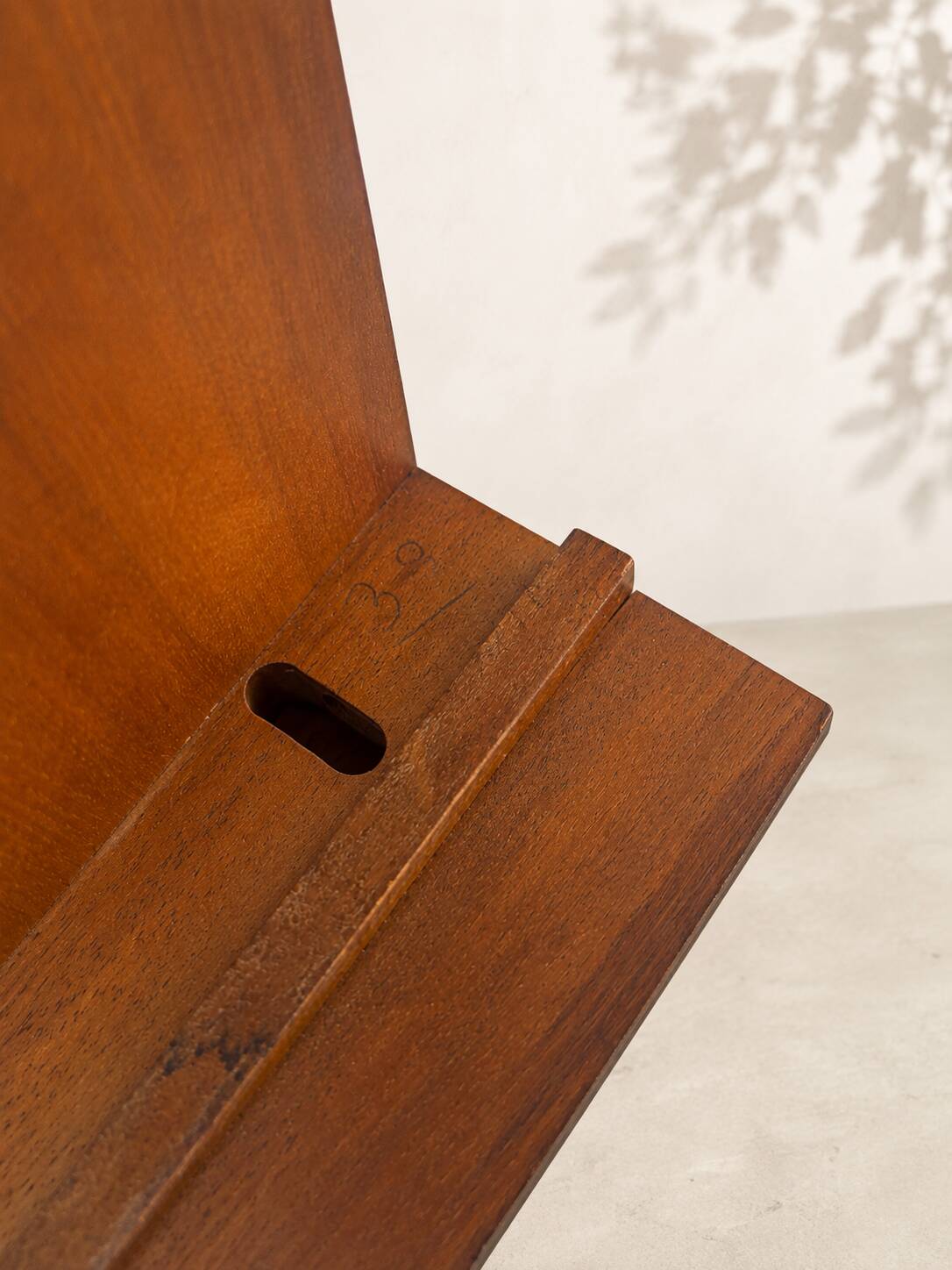 Pair of modernist wooden wall-mounted bedside tables – 1960s