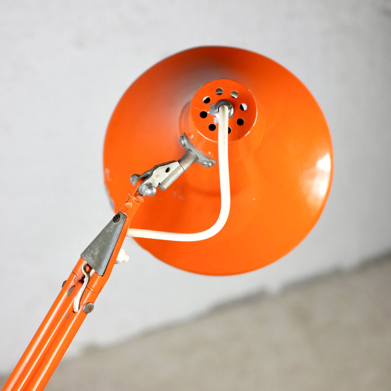 Orange Luxo style architect lamp
