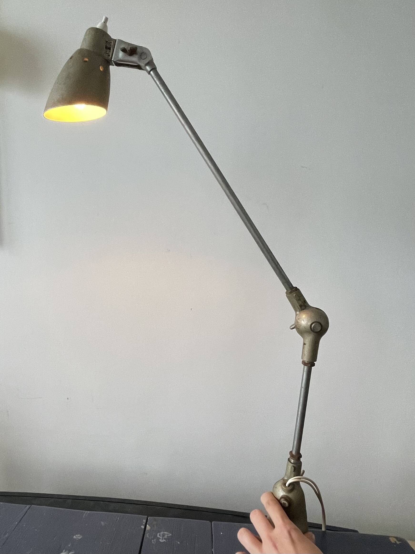 Old industrial articulated lamp