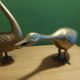 2 grands cygnes en laiton