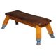 Authentic industrial leather Gym bench, 1950s, Czechoslovakia