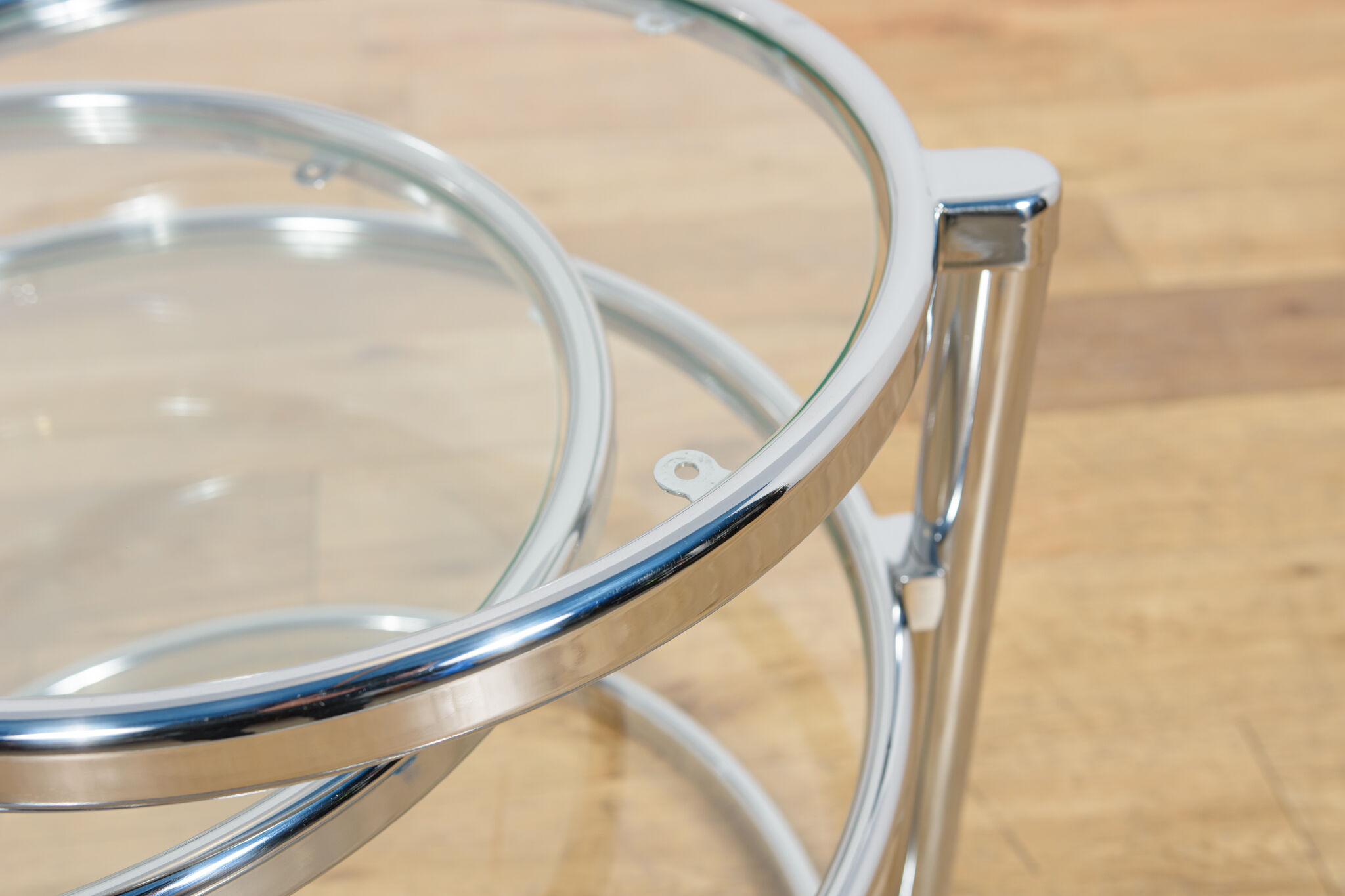Mid-Century Chrome and Glass Coffee Table by Milo Baughman, USA, 1970s