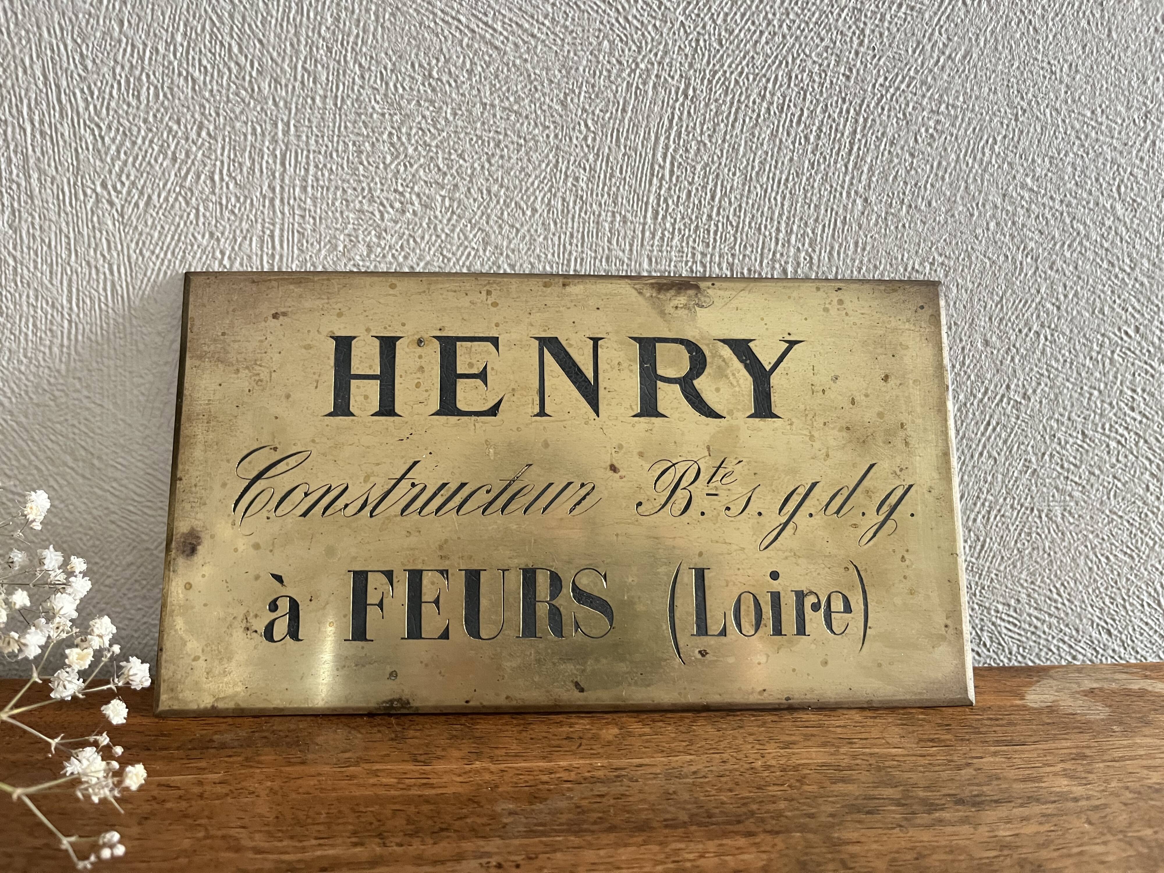 Plaque de métier en laiton - Constructeur