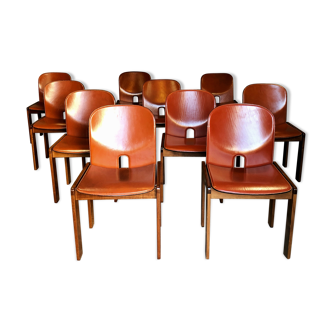 Chaises de salle à manger modèle 121 par Afra et Tobia Scarpa pour Cassina 1965