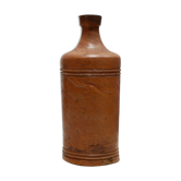 Bouteille vase vintage en terre cuite vernissée