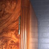 Art deco gentleman’s wardrobe in burr maple c1930