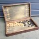 Set Old backgammon and wooden ladies game