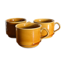 Series of 3 ochre cups