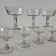 Set of 7 champagne glasses in crystal XIXth