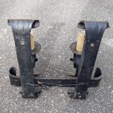 Brutalist wrought iron wall lamp 1970