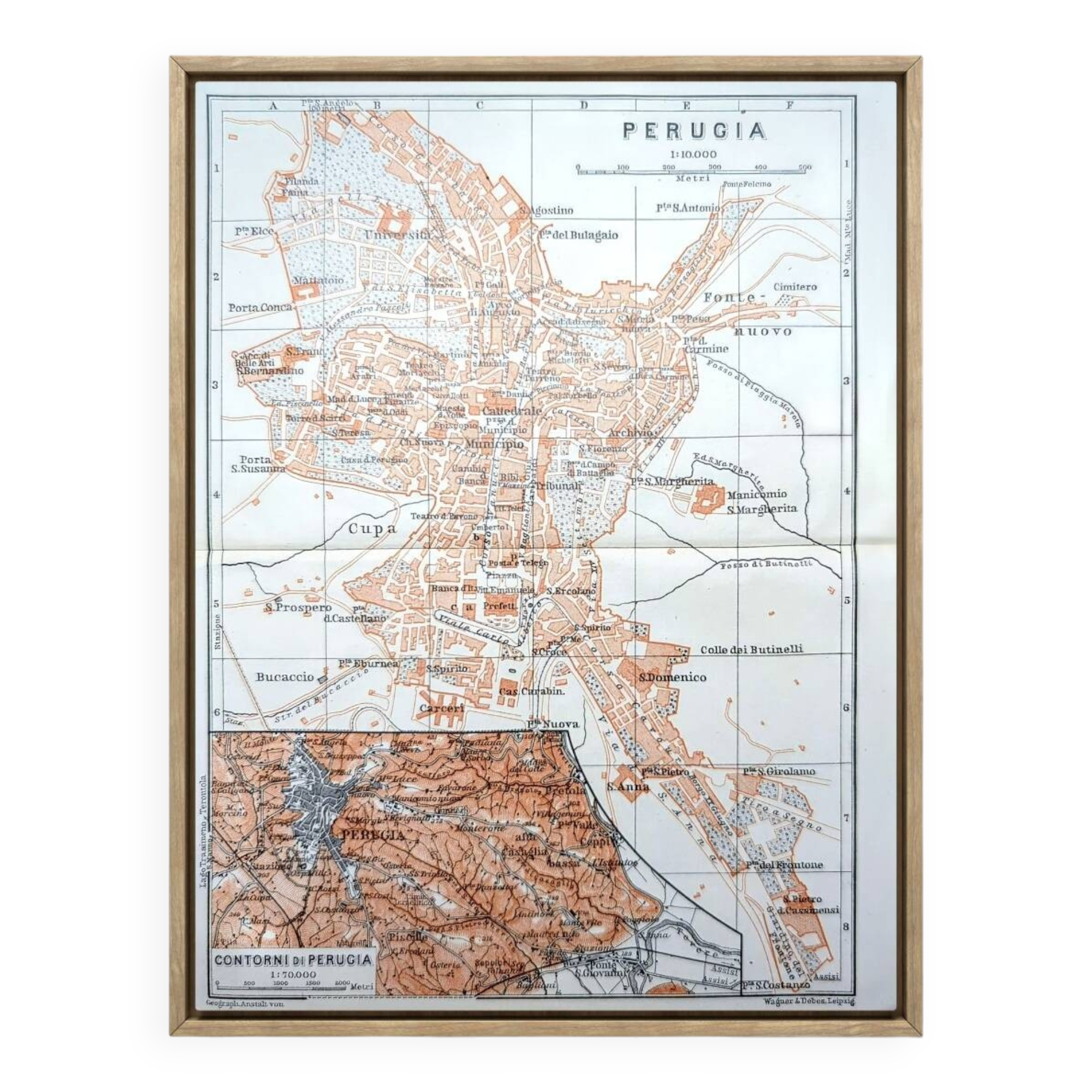 Imprimée en 1909, Pérouse, Italie.