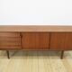 Teak sideboard with drawers and sliding doors, Denmark 1960