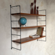 Étagère murale filaire vintage en teck style String