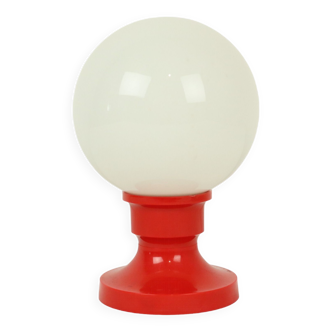 Lampe Globe Rouge Vintage Lampe de Nuit Pop Art Lampe de Table Massive Style Cari Zalloni 21cm