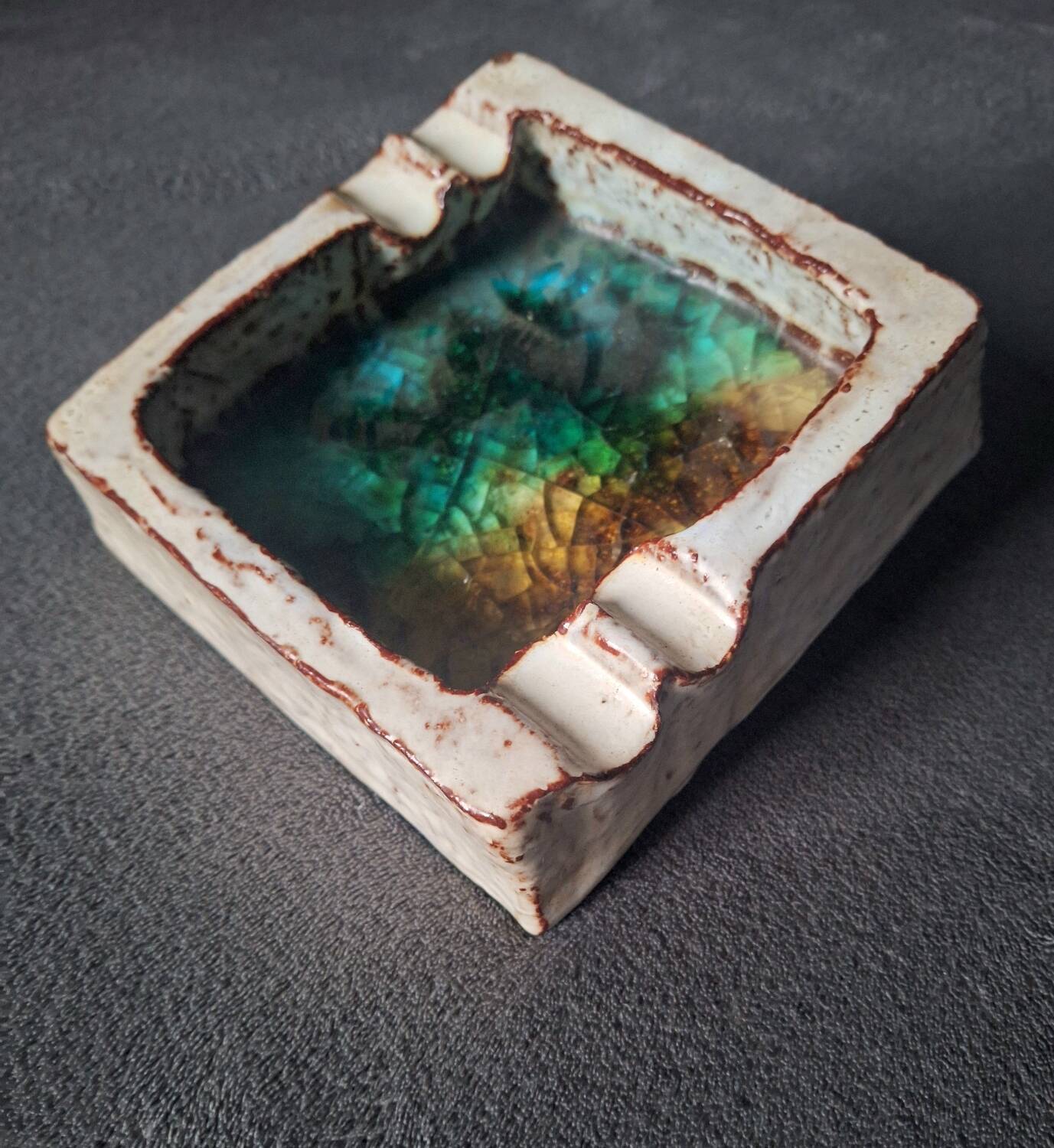 Mobach Utrecht ceramic ashtray, vintage pocket emptier