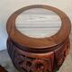 Chinese wood and marble side table