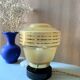 Vintage table lamp yellow pearl globe