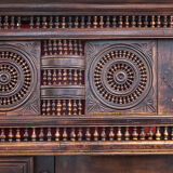 Vintage neo-breton sideboard in solid oak, 1880