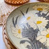 VINTAGE Wicker and Brass Wall COMPOSITION