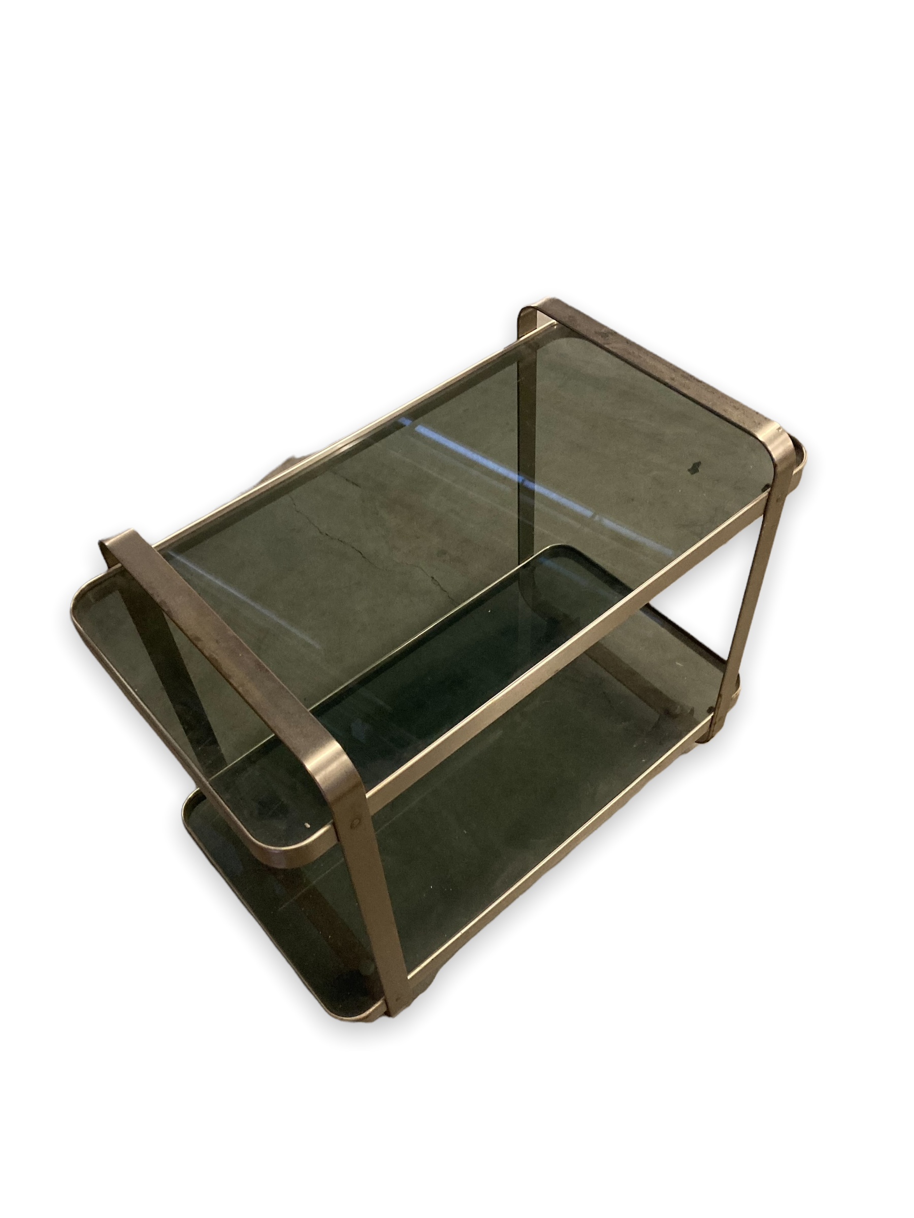 Design service 1960s brushed steel and glass