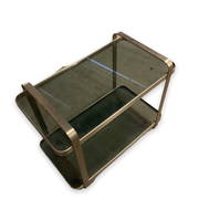Design service 1960s brushed steel and glass