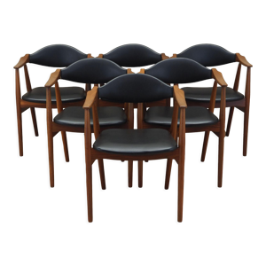 6 chaises en teck, design danois,