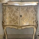 Patinated lacquered sideboard Venetian style Italy 50