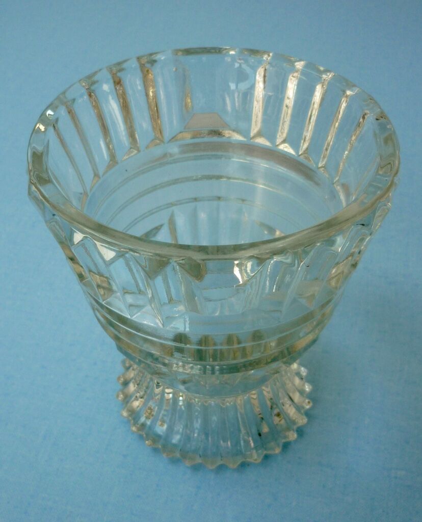 Ancient art-deco molded glass vase