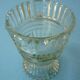 Ancient art-deco molded glass vase