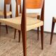 6 chairs by Poul Cadovius, walnut, with new seats, Mid Century.