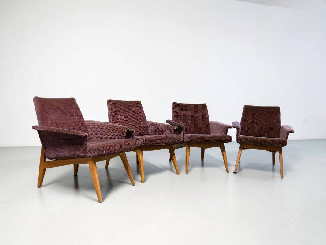 Set of 4 Scandinavian armchairs - Vintage 1960