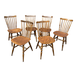 6 anciennes chaises scandinave - bois