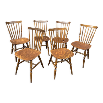 6 old Scandinavian chairs Lounge Baumann Tapiovaara coffee bentwood from the 70s