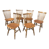 6 anciennes chaises scandinave Lounge Baumann Tapiovaara café bois courbé des années 70