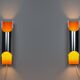 Pair of vintage Danish wall sconces Pandean by Bent Karlby, Lyfa, 1960s