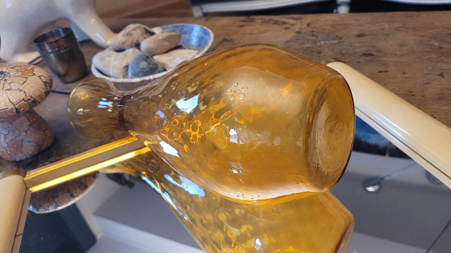 Italian glass vase 60's