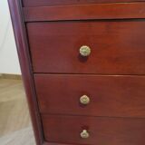 Rare - 6 drawer chest of drawers - mahogany - Louis xvi style - spinning top feet