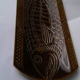 Dish Digoin fish relief 61cm khaki brown