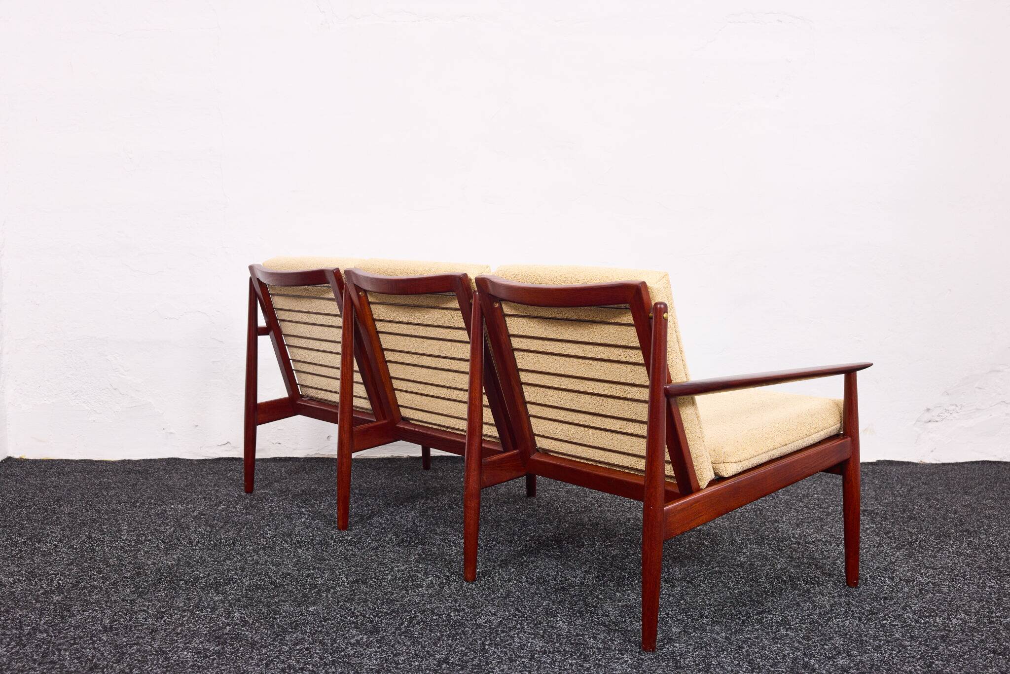Arne Vodder, mid-century three-seater teak sofa, Glostrup 1960s