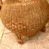 Vintage wicker coffee table