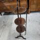 Folding mahogany cake stand