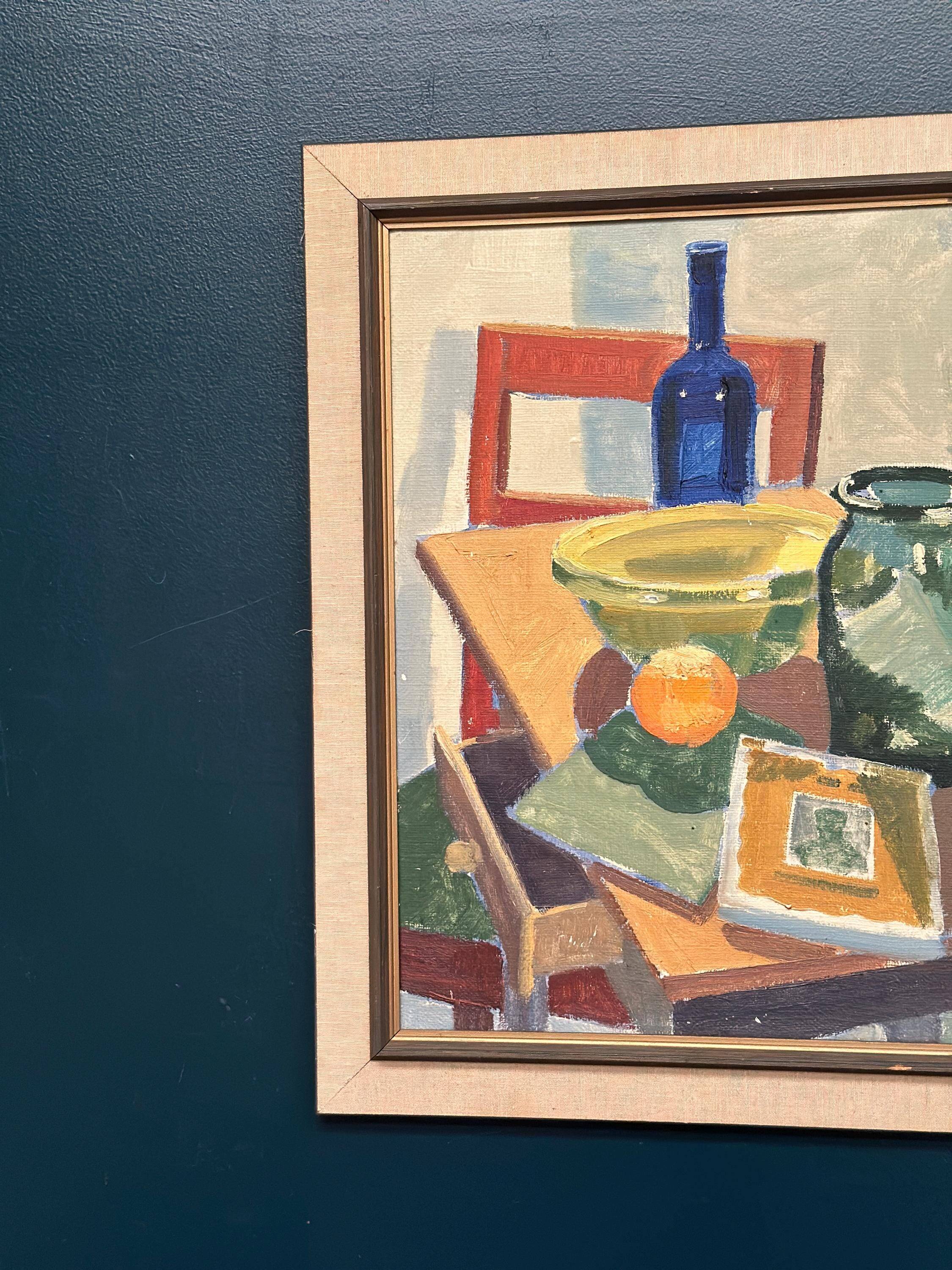 Huile sur toile originale suédoise – “Opstilling” par Eli Rasmussen