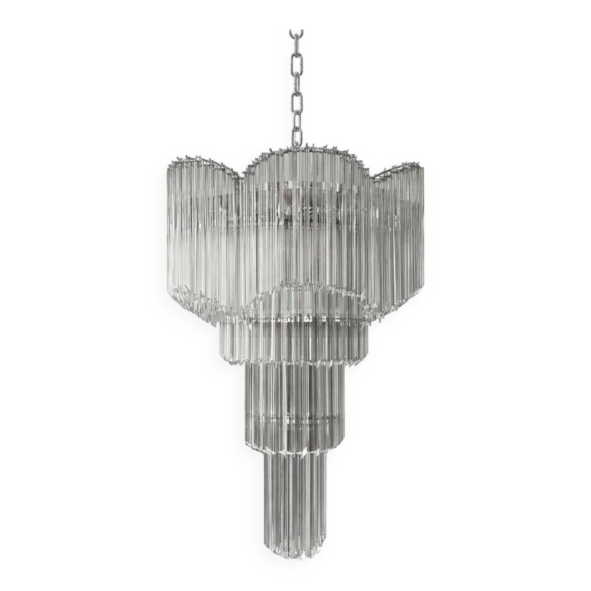 Elegant Mid-Century Murano Glass Sputnik Chandelier – Quadriedro Spiral