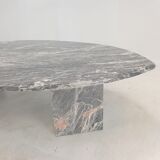 Italian marble leaf shape coffee table, 1980's