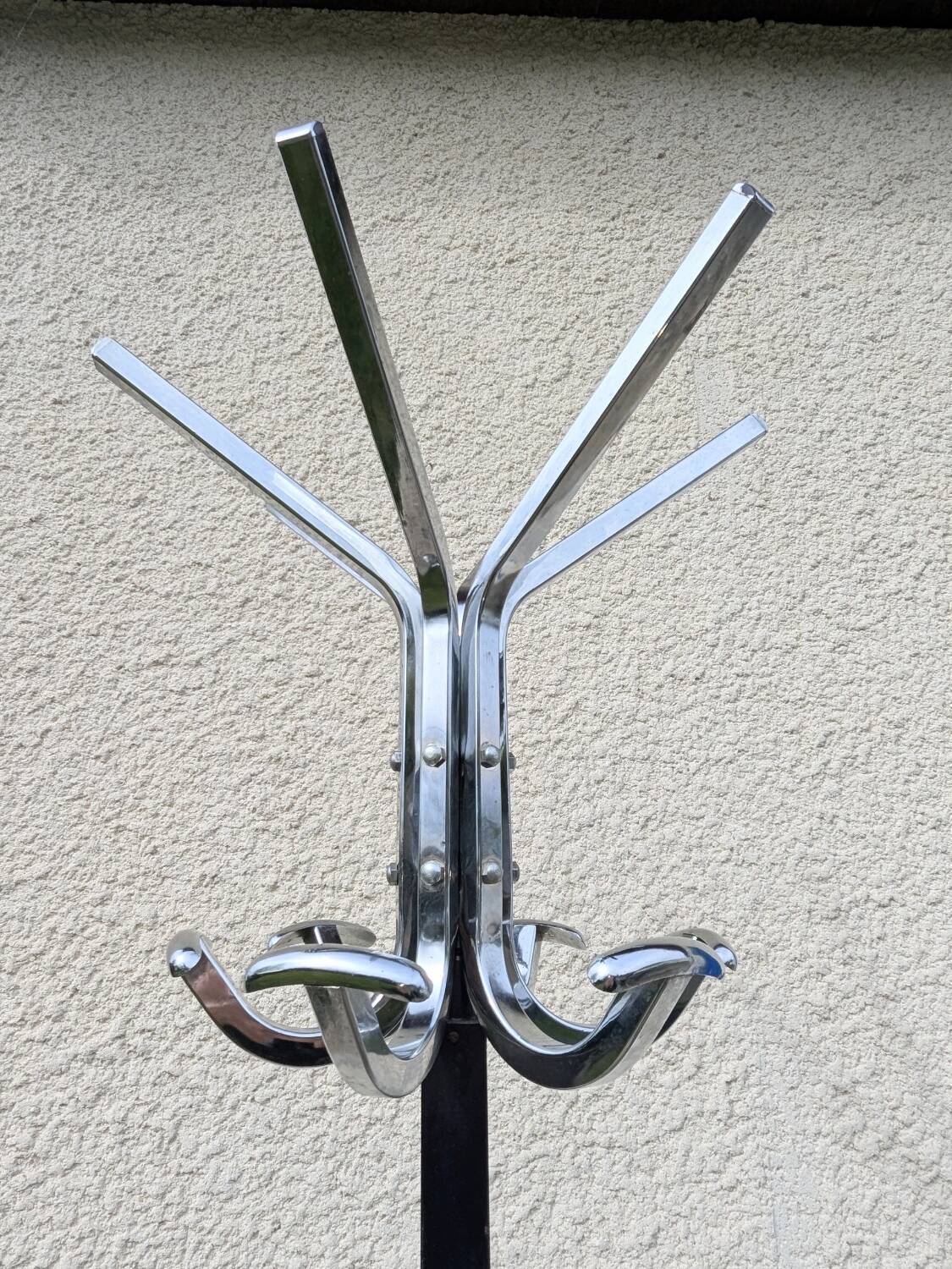 Vintage coat rack in chrome steel 60s 70s
